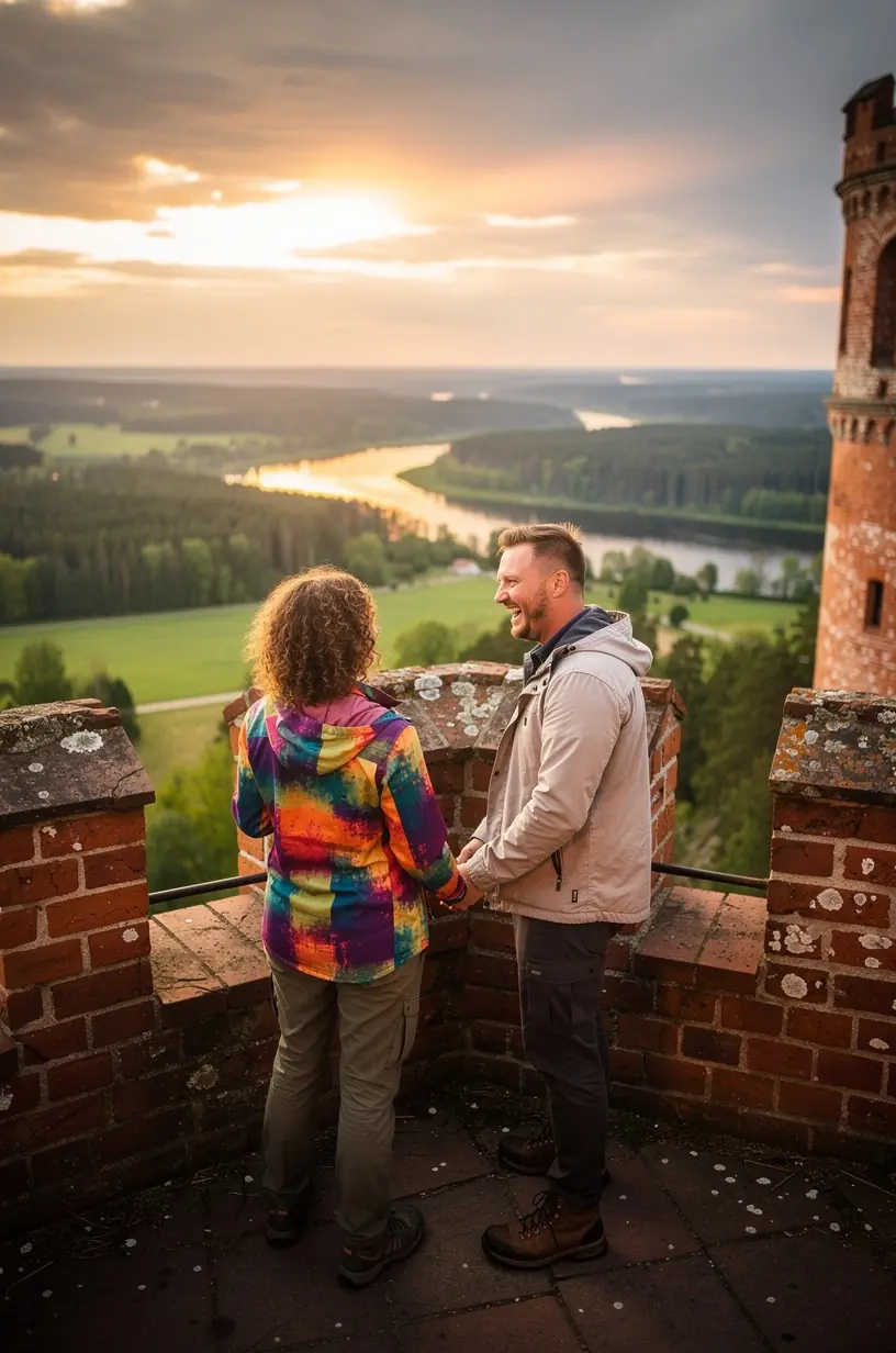 Dabas skats uz Latvijas nacionālo parku ar zaļiem mežiem un skaidru ezeru.